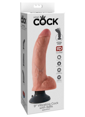 9" Vibrating Cock with Balls